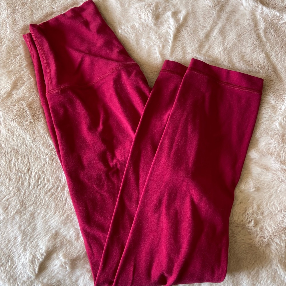 VGUC lululemon align 21” crop size 2 ruby red